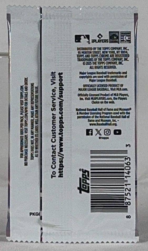 2025 Topps Chrome Baseball - Hobby Box - Single Pack
