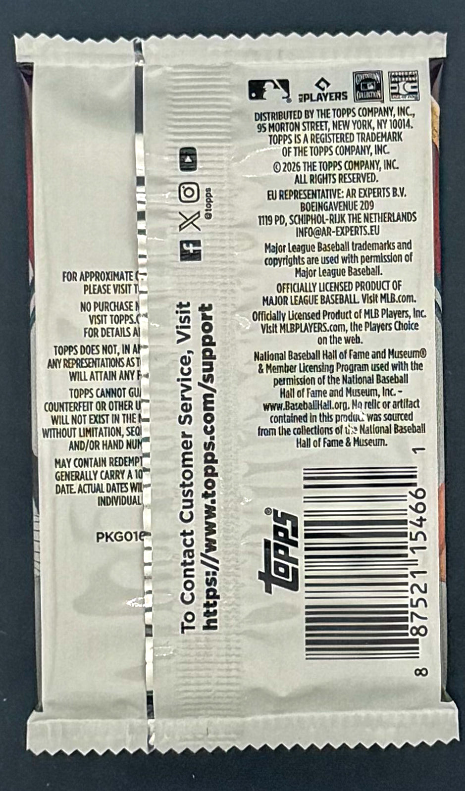 2026 Topps Baseball Series 1 - Hobby Box - Single Pack