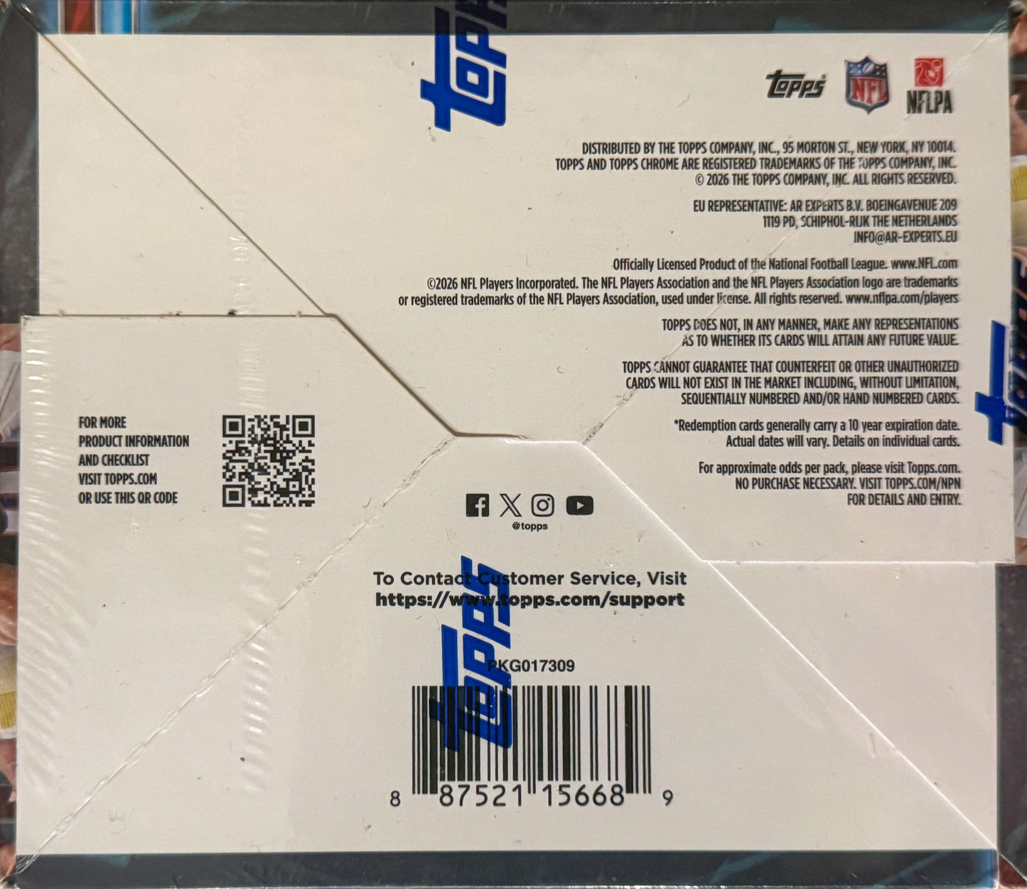 2025 Topps Chrome Football - Hobby Jumbo Box First Day Issue (FDI)
