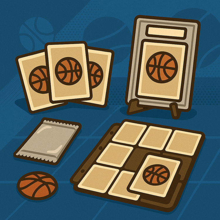 Illustration in the comic book style representing generic basketball products