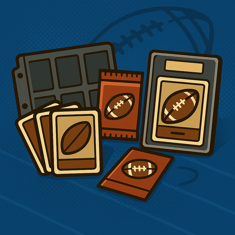 Illustration in the comic book style representing generic football products