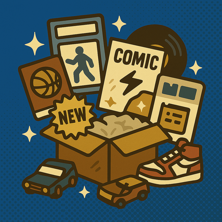 Illustration in the comic book style representing generic new products