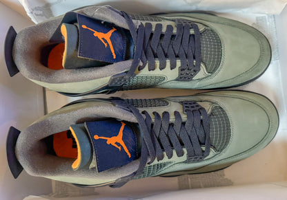 Nike UNDEFEATED X JORDAN AJ 4 RETRO - DEEPGREEN/ CLEMENTINE Size 12