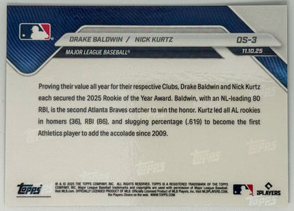 Drake Baldwin / Nick Kurtz - 2025 MLB Topps NOW® - Card OS-3