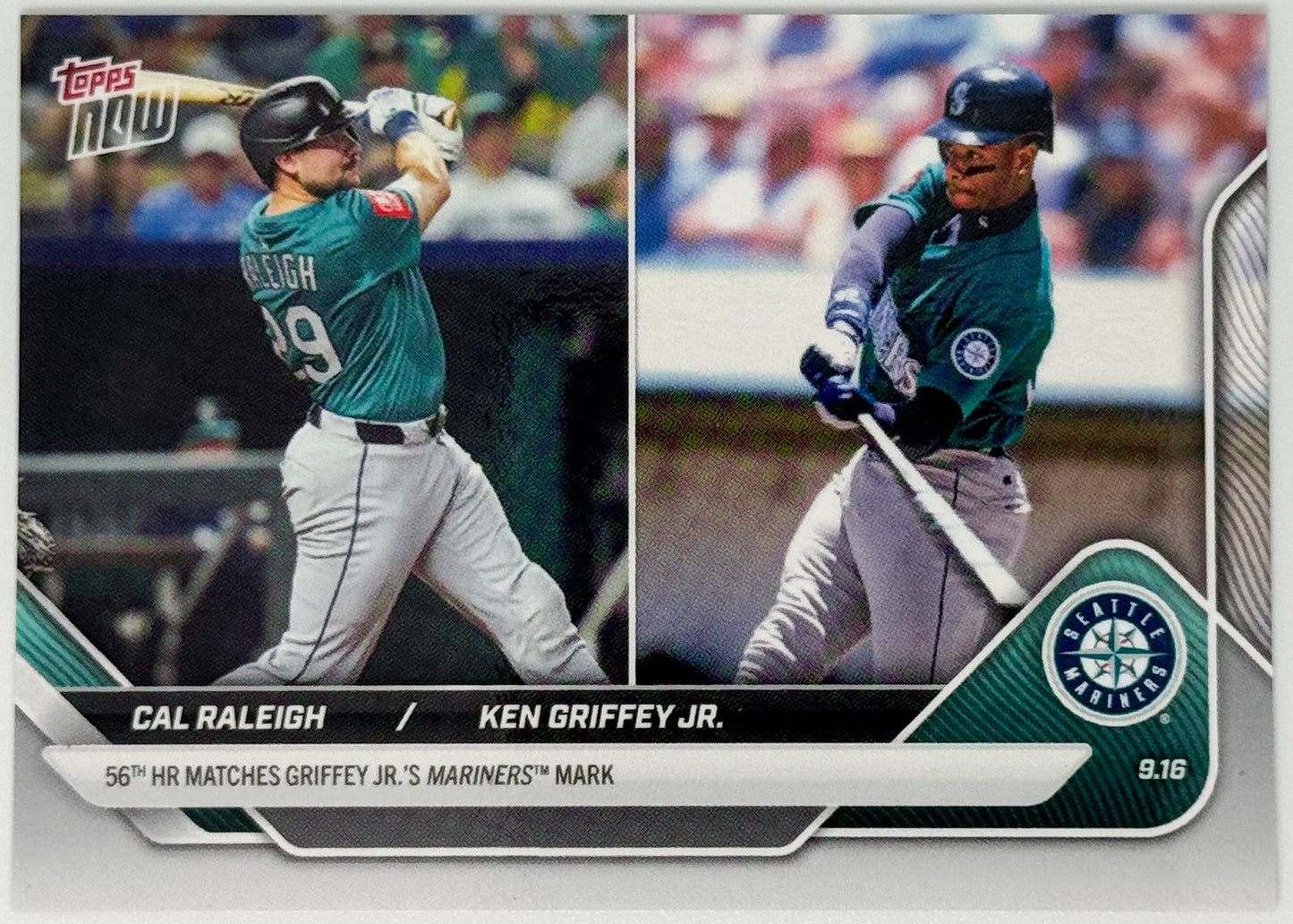 Cal Raleigh / Ken Griffey Jr. - 2025 MLB Topps NOW® - Card 720