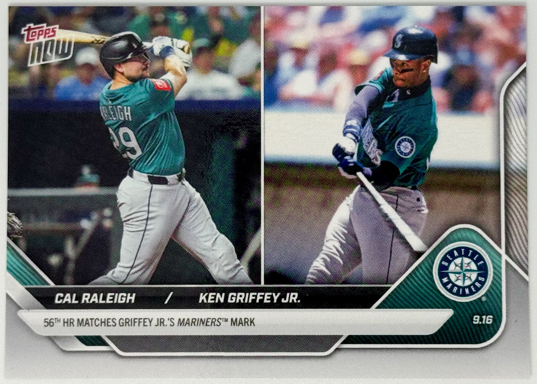 Cal Raleigh / Ken Griffey Jr. - 2025 MLB Topps NOW® - Card 720
