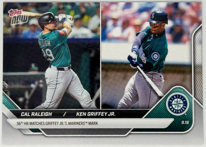 Cal Raleigh / Ken Griffey Jr. - 2025 MLB Topps NOW® - Card 720