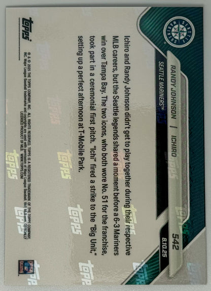 Randy Johnson / Ichiro - 2025 MLB Topps NOW® - Card 542