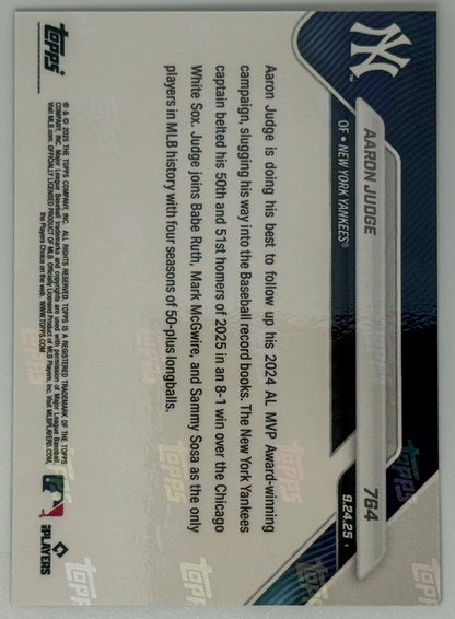 Aaron Judge - 2025 MLB Topps NOW® - Card 764