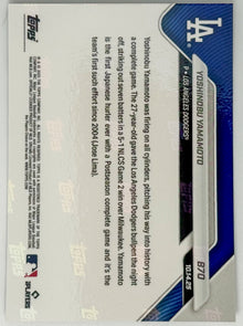 Yoshinobu Yamamoto - 2025 MLB Topps NOW® - Card 870