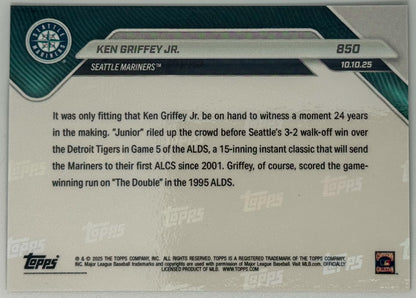 Ken Griffey Jr. - 2025 MLB Topps NOW® - Card 850