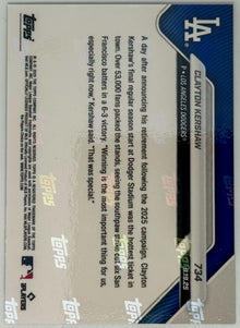 Clayton Kershaw - 2025 MLB Topps NOW® - Card 734