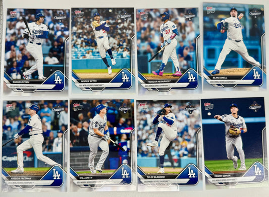2025 World Series Champs Los Angeles Dodgers Topps NOW® 15-Card Set
