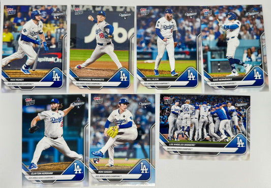 2025 World Series Champs Los Angeles Dodgers Topps NOW® 15-Card Set
