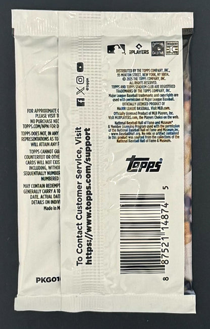 2025 Topps Stadium Club Baseball - Hobby Box - Single Pack