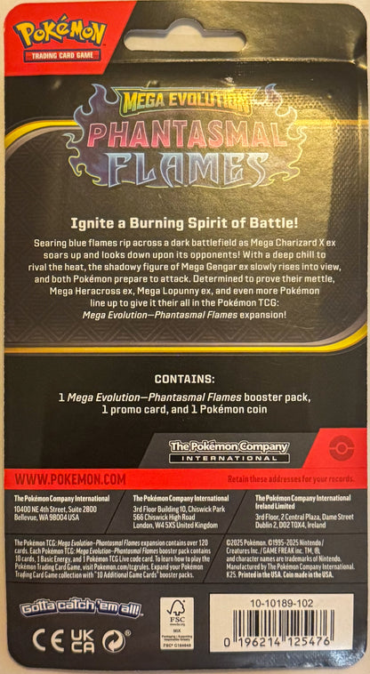 Pokémon TCG: Mega Evolution Phantasmal Flames- Blister Pack (Whimsicott)