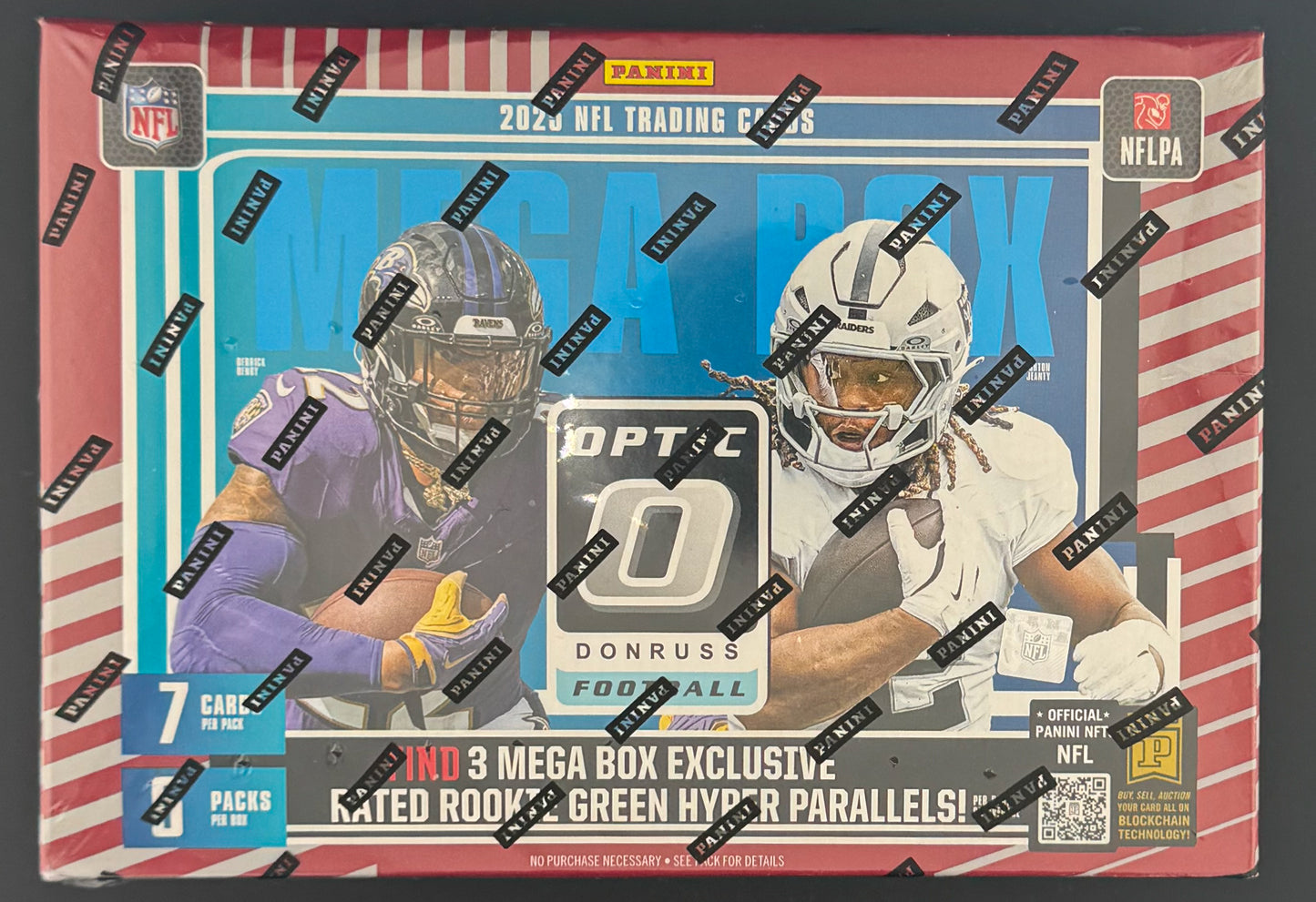 2025 Panini Optic Donruss Football Trading Card Mega Box (Green Hyper)