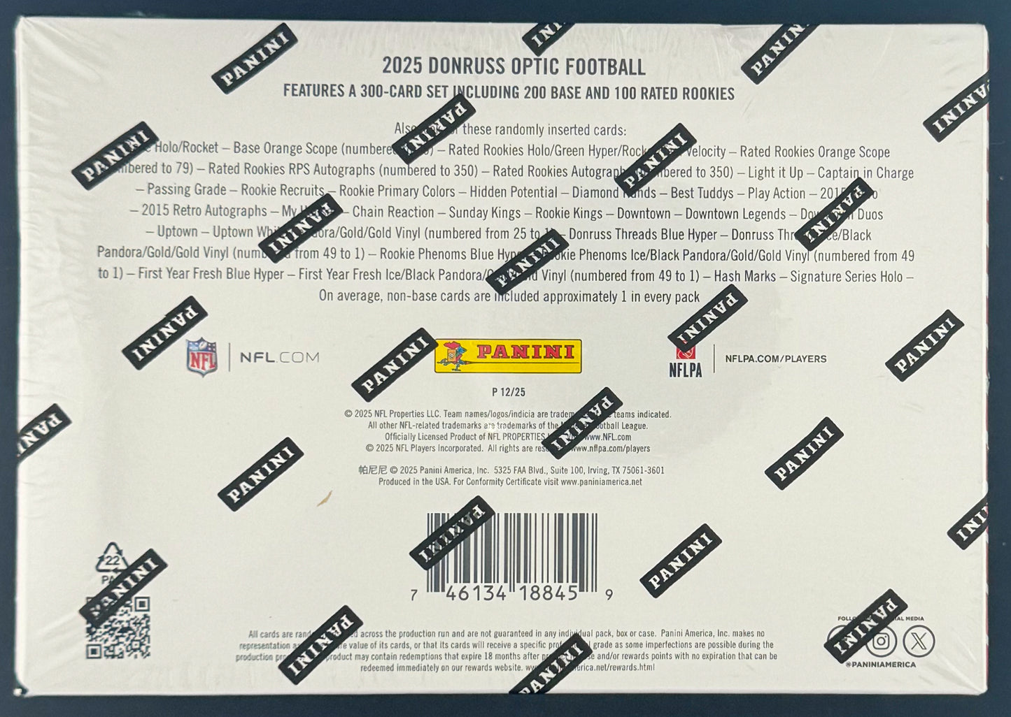 2025 Panini Optic Donruss Football Trading Card Mega Box (Green Hyper)