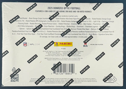 2025 Panini Optic Donruss Football Trading Card Mega Box (Green Hyper)