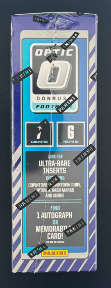 2025 Panini Optic Donruss Football Trading Card Mega Box (Blue Hyper)