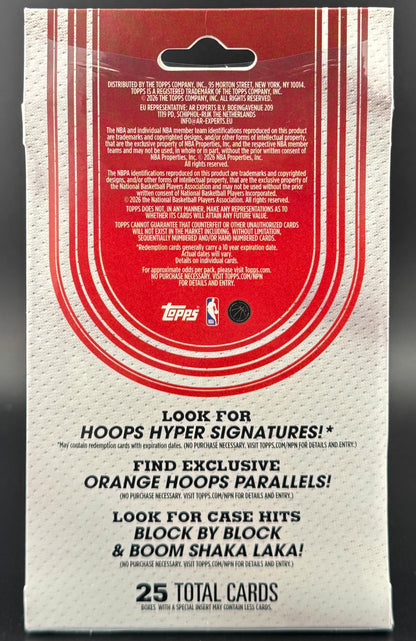 2025–26 Topps Hoops Basketball - Hanger Box